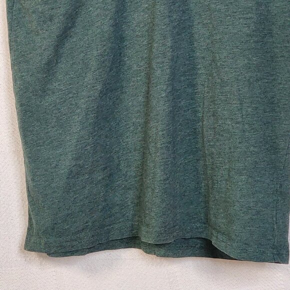 Polo Ralph Lauren Heather Green SS Logo Pocket V-Neck Cotton Poly Tee Sz M 10-12 - Picture 3 of 16